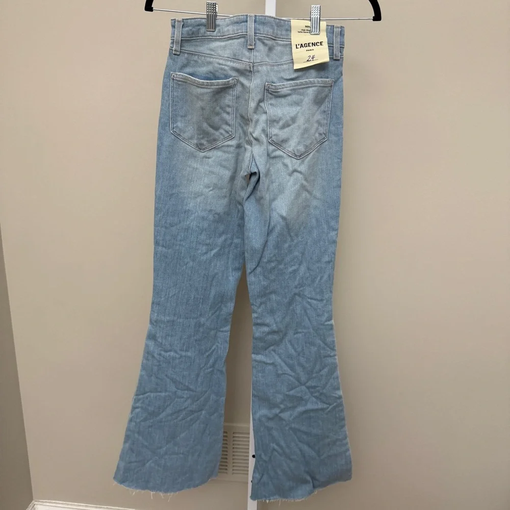 L'AGENCE Sera High Waist Flare Leg Jeans in Cabrini Size 24 Brand new